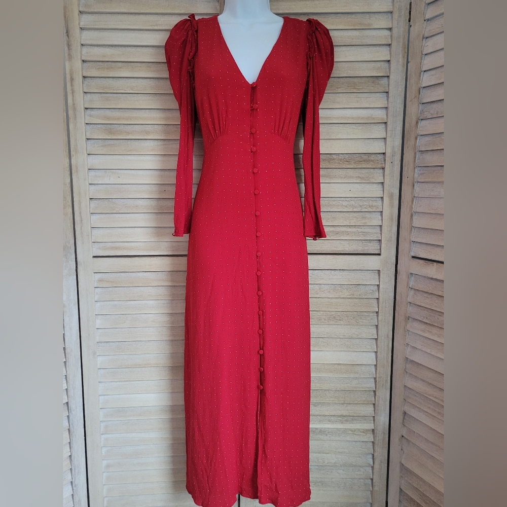 J. Crew Red Button-Down Dress